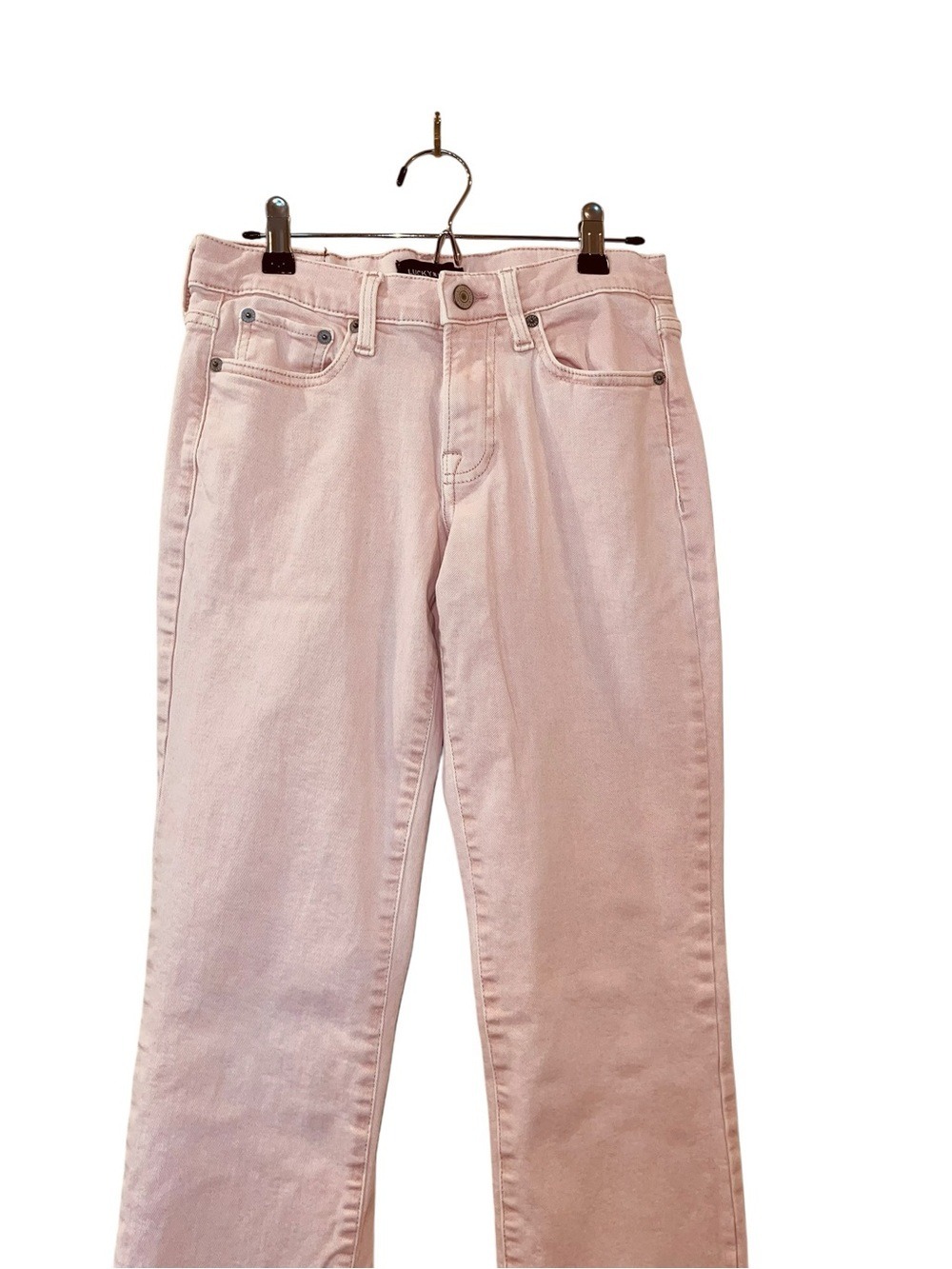 Lucky Brand Women’s Pink Mid-Rise Sweet Straight Jeans Pink Blush Denim 0/25 R - Picture 4 of 7